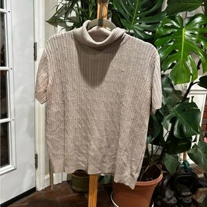 Evan Picone Light Brown Ribbed Sweater